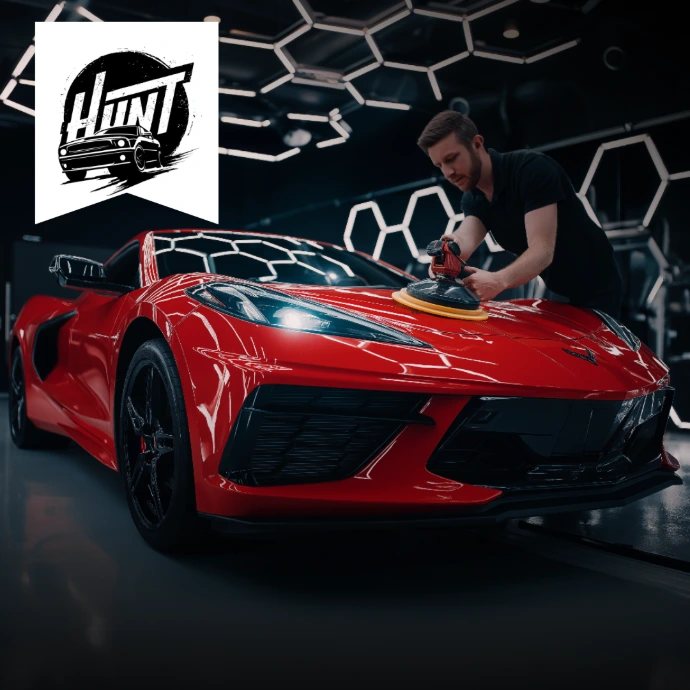 Servicio de pulido y estética automotriz premium en taller especializado en autos deportivos